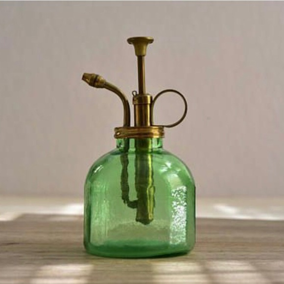 Vintage Green Glass Plant Mister Atomizer